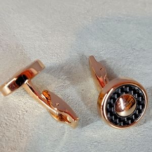 2 Pair of Cufflinks. Black and RG. NWOT